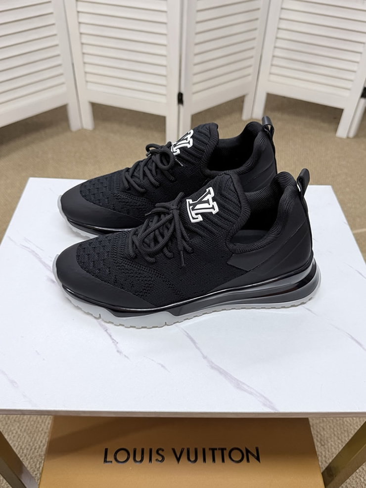 ルイ・ヴィトン 針ニット スニーカー ブラック shoes562