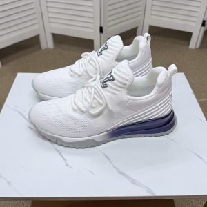 ルイ・ヴィトン 針ニット スニーカー ホワイト パープル shoes563