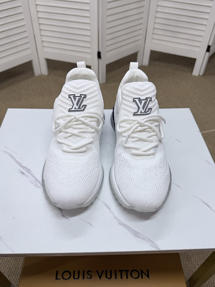 ルイ・ヴィトン 針ニット スニーカー ホワイト パープル shoes563 - 画像 (2)