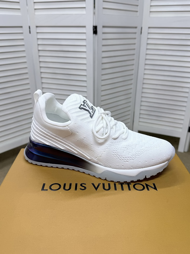 ルイ・ヴィトン 針ニット スニーカー ホワイト パープル shoes563 - 画像 (5)