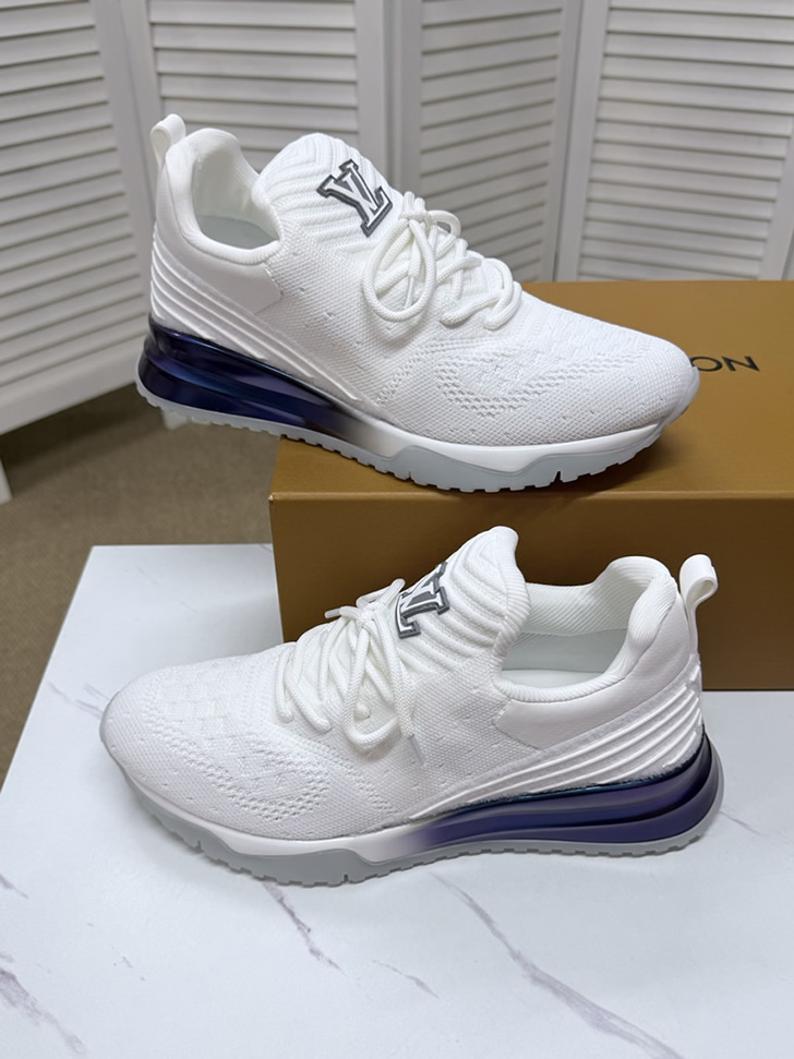 ルイ・ヴィトン 針ニット スニーカー ホワイト パープル shoes563 - 画像 (9)