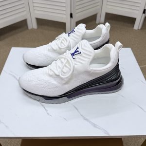 ルイ・ヴィトン 針ニット スニーカー ホワイト パープル shoes564