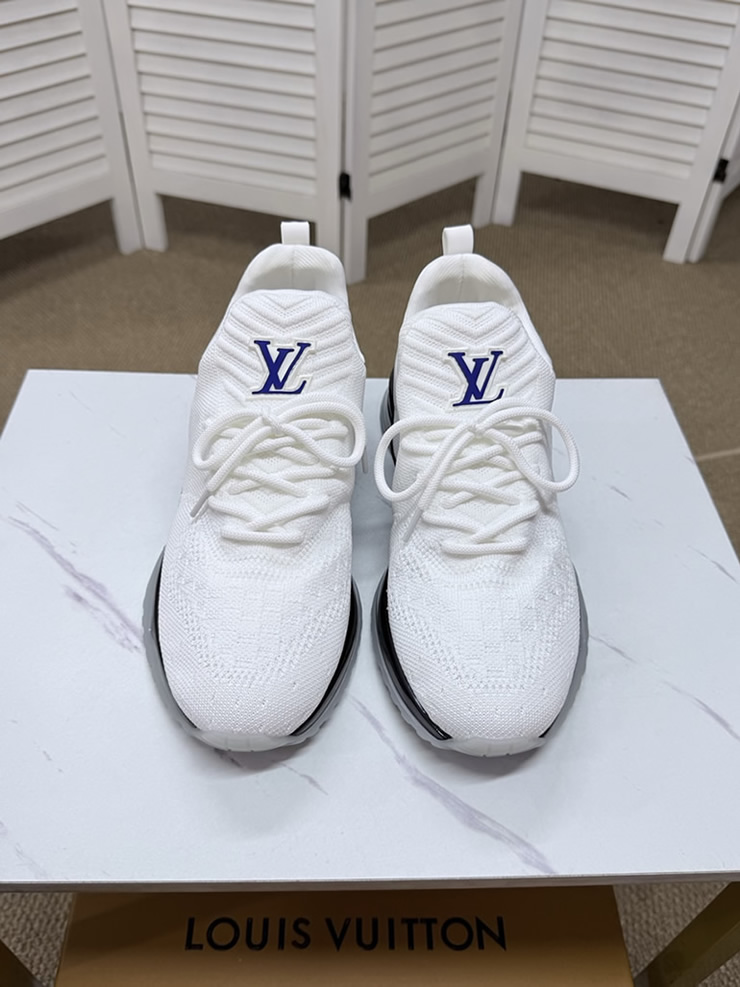 ルイ・ヴィトン 針ニット スニーカー ホワイト パープル shoes564 - 画像 (2)