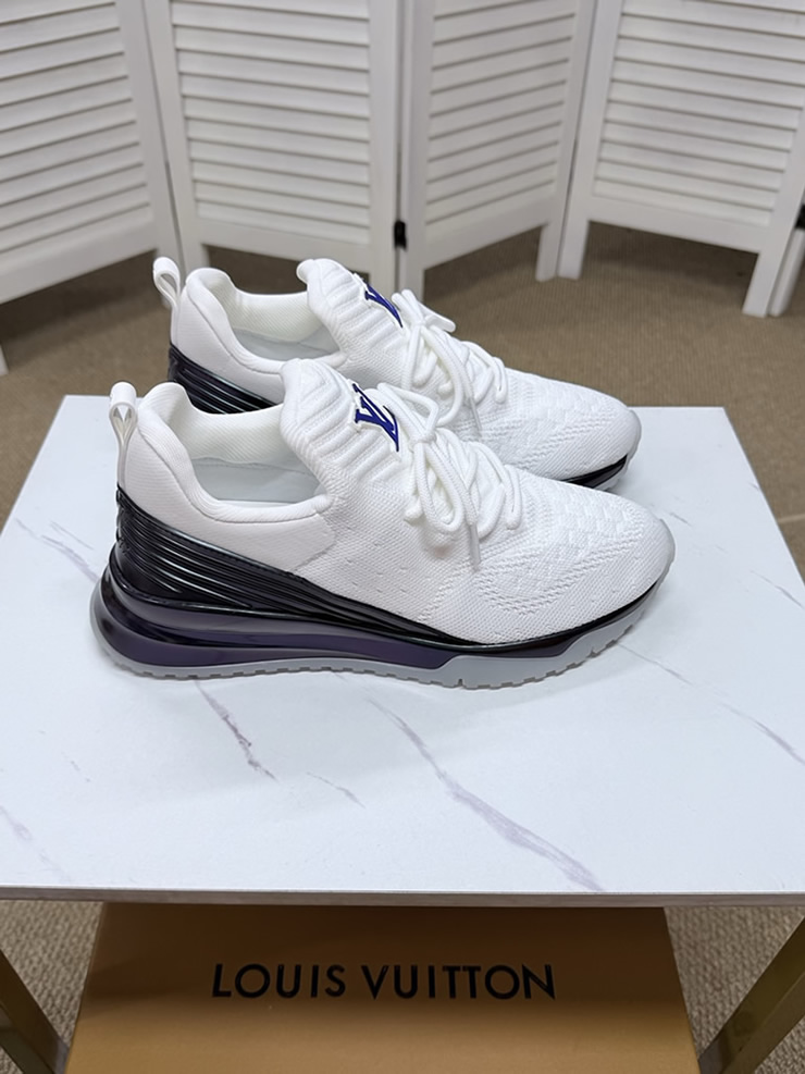 ルイ・ヴィトン 針ニット スニーカー ホワイト パープル shoes564 - 画像 (6)