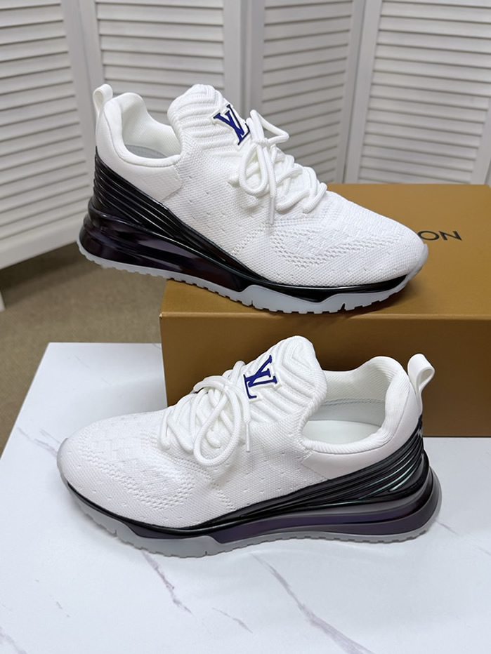 ルイ・ヴィトン 針ニット スニーカー ホワイト パープル shoes564 - 画像 (9)