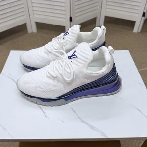 ルイ・ヴィトン 針ニット スニーカー ホワイト パープル shoes565