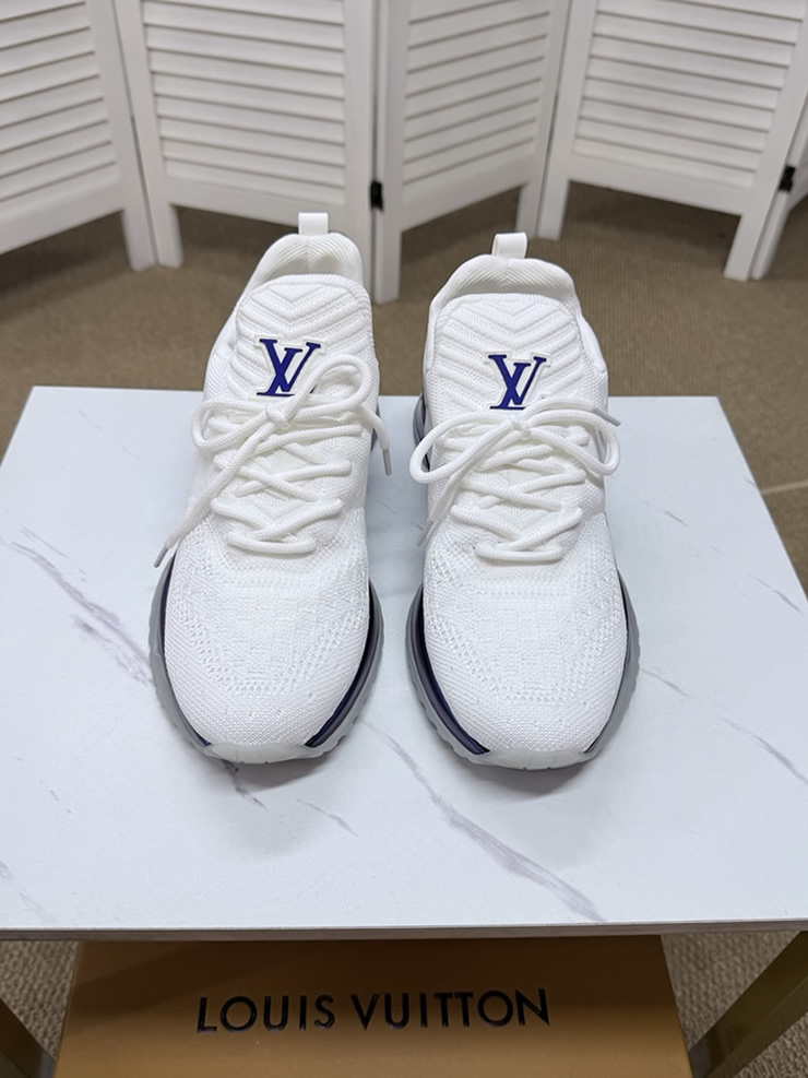 ルイ・ヴィトン 針ニット スニーカー ホワイト パープル shoes565 - 画像 (2)