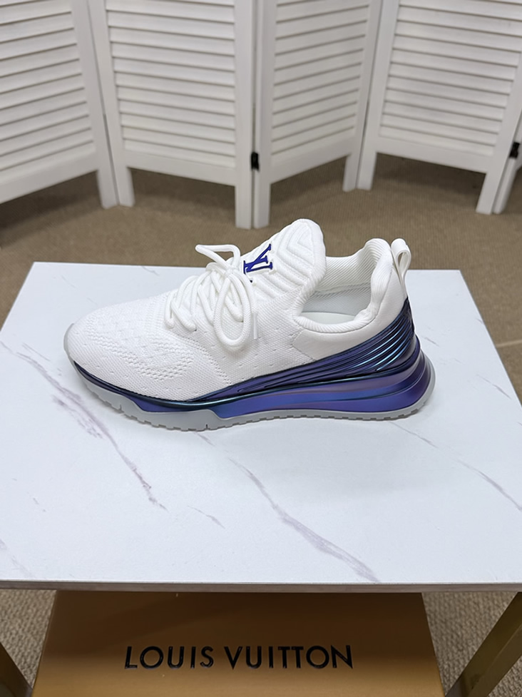 ルイ・ヴィトン 針ニット スニーカー ホワイト パープル shoes565 - 画像 (3)