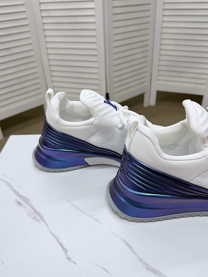 ルイ・ヴィトン 針ニット スニーカー ホワイト パープル shoes565 - 画像 (4)