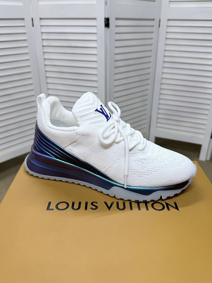 ルイ・ヴィトン 針ニット スニーカー ホワイト パープル shoes565 - 画像 (5)