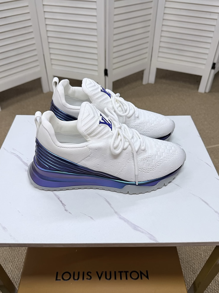 ルイ・ヴィトン 針ニット スニーカー ホワイト パープル shoes565 - 画像 (6)