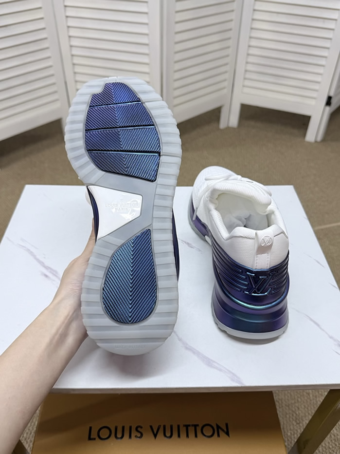 ルイ・ヴィトン 針ニット スニーカー ホワイト パープル shoes565 - 画像 (7)