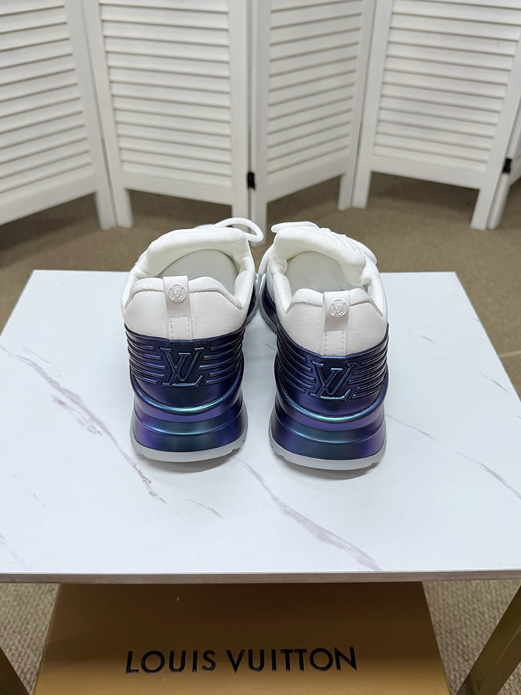 ルイ・ヴィトン 針ニット スニーカー ホワイト パープル shoes565 - 画像 (8)