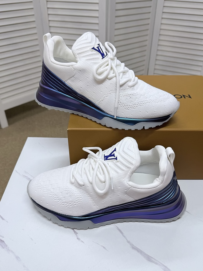 ルイ・ヴィトン 針ニット スニーカー ホワイト パープル shoes565 - 画像 (9)