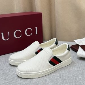 グッチ ウェブストライプ スリッポン スニーカー ホワイト shoes571