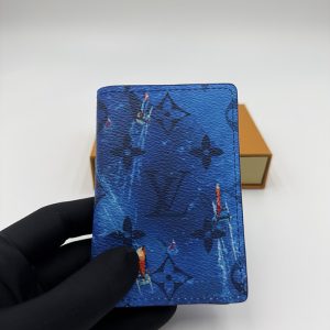 ルイ・ヴィトン モノグラム ポケット・オーガナイザー アートプリント ブルー M26799