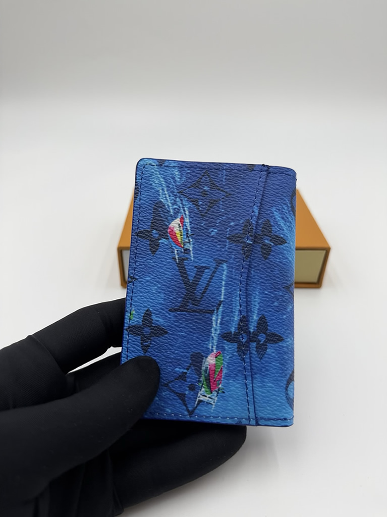 ルイ・ヴィトン モノグラム ポケット・オーガナイザー アートプリント ブルー M26799 - 画像 (2)