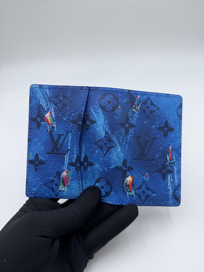 ルイ・ヴィトン モノグラム ポケット・オーガナイザー アートプリント ブルー M26799 - 画像 (3)
