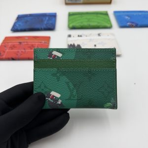 ルイ・ヴィトン モノグラム ゴルフコース アートプリント カードホルダー グリーン M14861