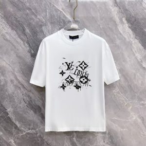 ルイ・ヴィトン モノグラム グラフィティ アートプリント クルーネックTシャツ ホワイト FS488