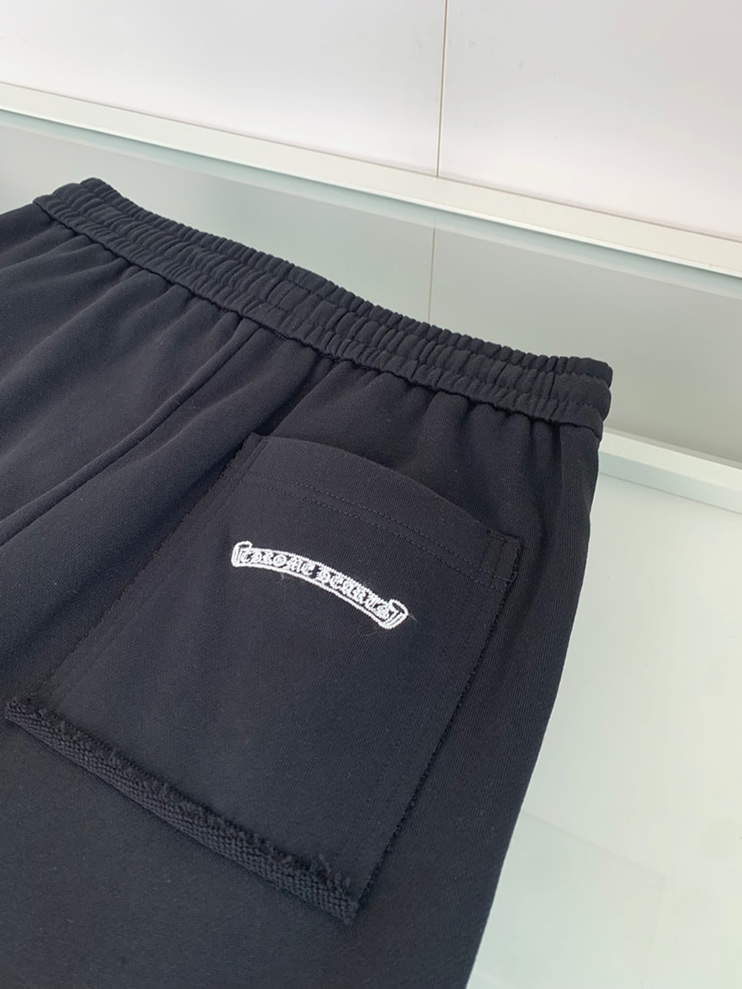 クロムハーツ クロスモチーフ 刺繍スウェットショートパンツ ブラック FS493 - 画像 (7)