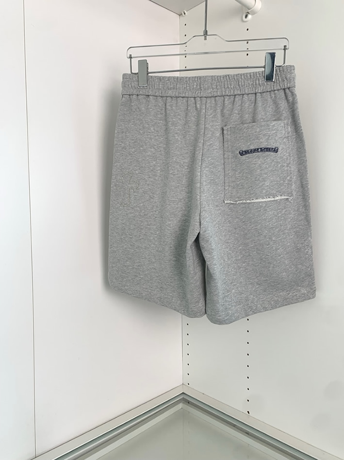 クロムハーツ クロスモチーフ 刺繍スウェットショートパンツ グレー FS494 - 画像 (2)