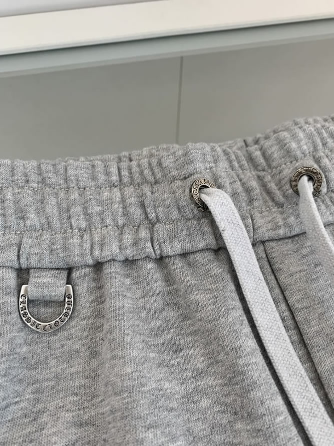 クロムハーツ クロスモチーフ 刺繍スウェットショートパンツ グレー FS494 - 画像 (4)