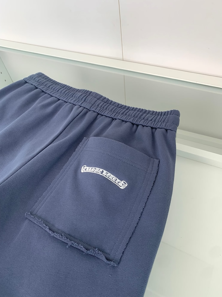 クロムハーツ クロスモチーフ 刺繍スウェットショートパンツ ネイビー FS495 - 画像 (7)