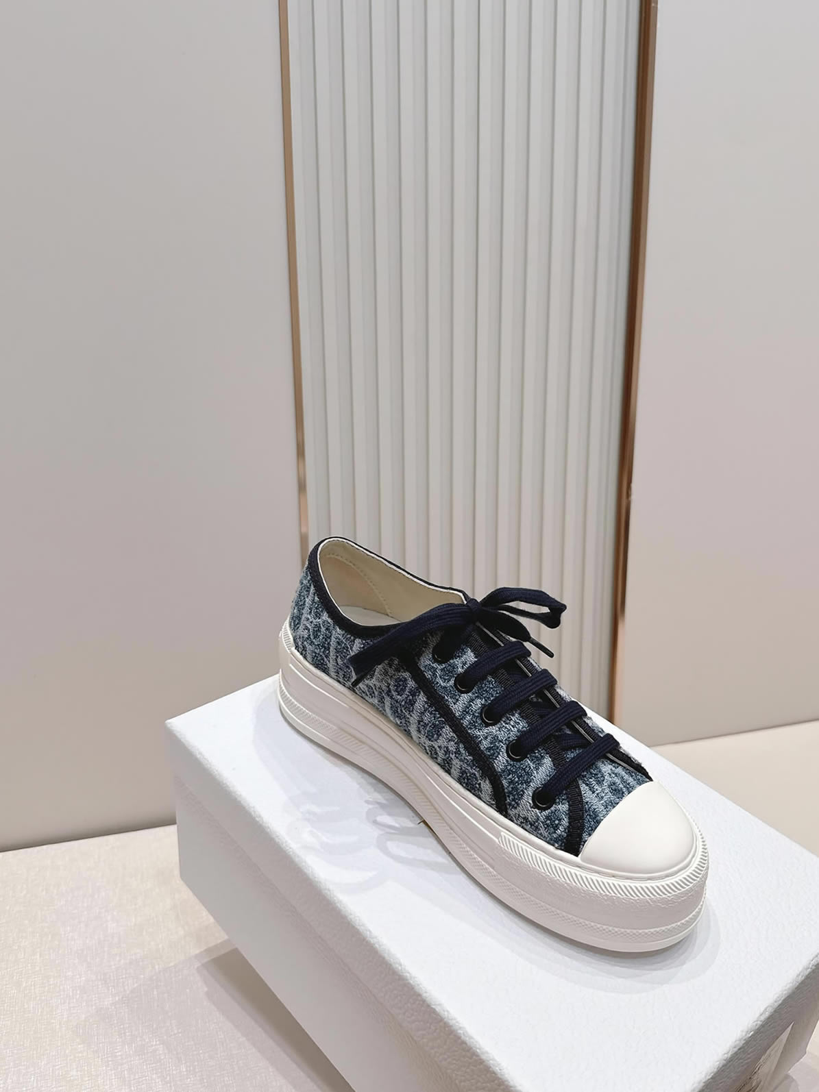 ディオール オブリーク デニム 厚底スニーカー ブルー shoes579 - 画像 (5)