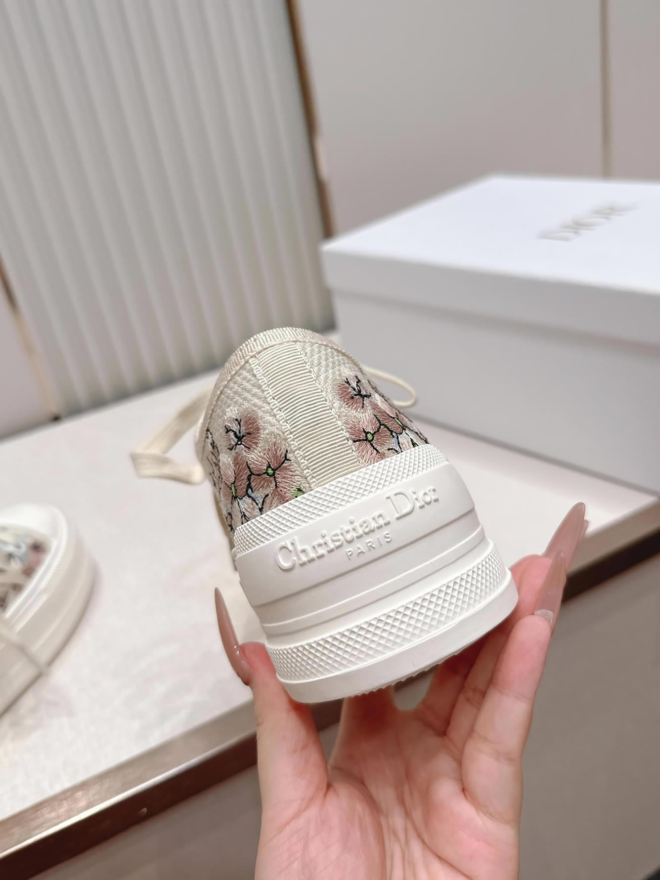 ディオール ボタニカルプリント キャンバス厚底スニーカー shoes581 - 画像 (4)