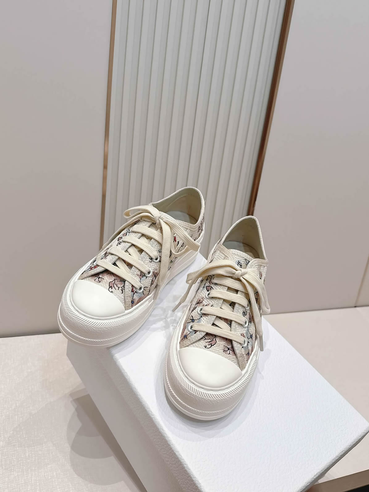 ディオール ボタニカルプリント キャンバス厚底スニーカー shoes581 - 画像 (6)