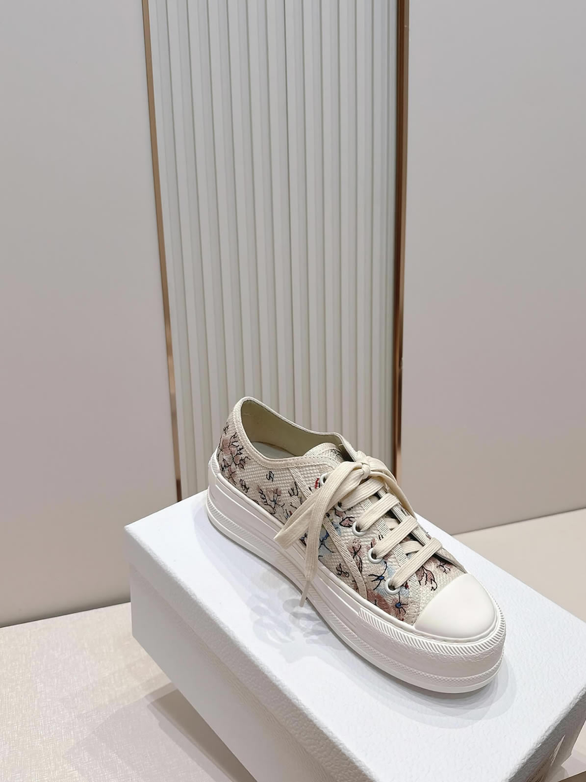 ディオール ボタニカルプリント キャンバス厚底スニーカー shoes581 - 画像 (7)