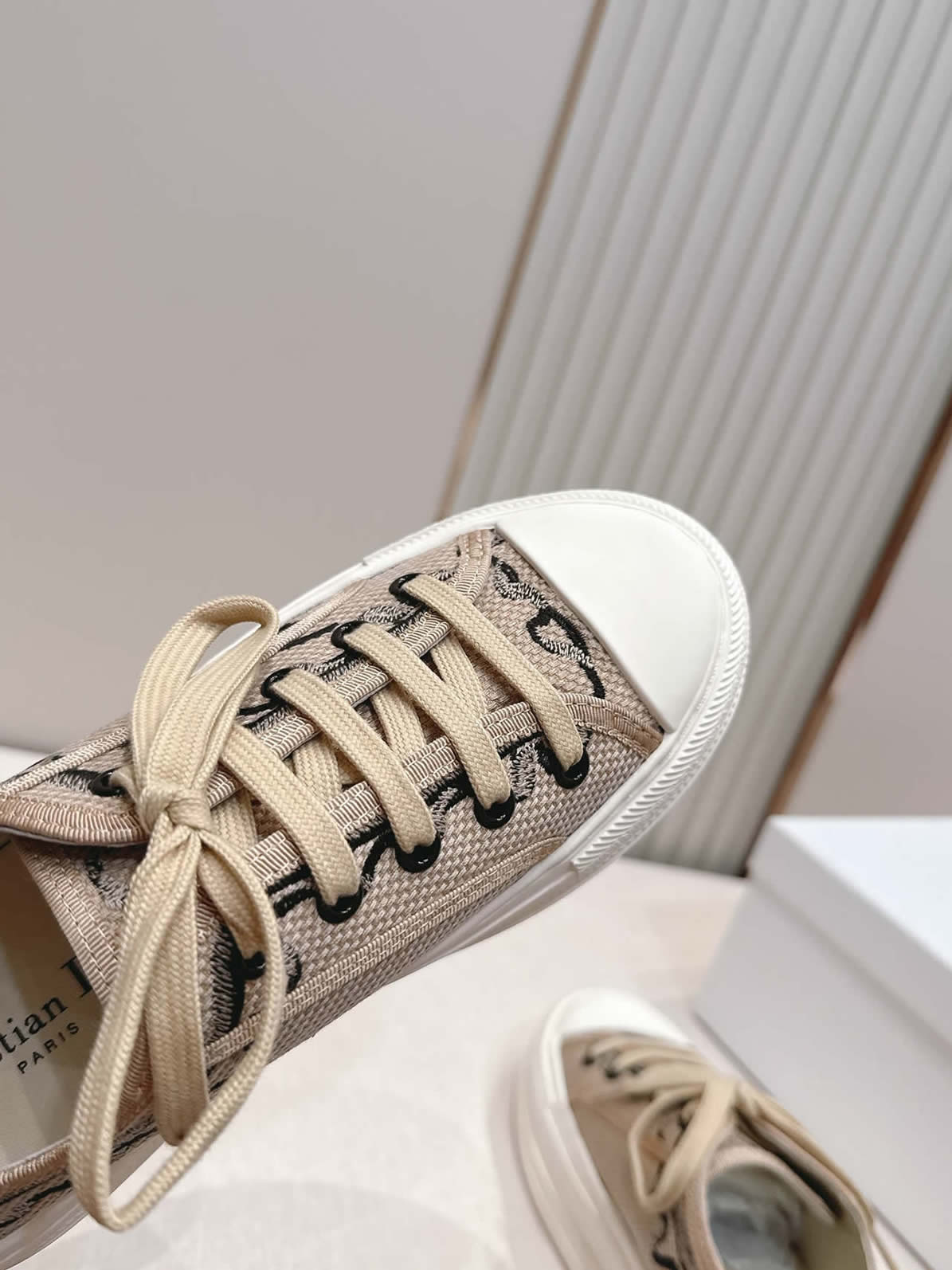 ディオール ロゴグラフィック キャンバス厚底スニーカー ベージュ shoes585 - 画像 (7)