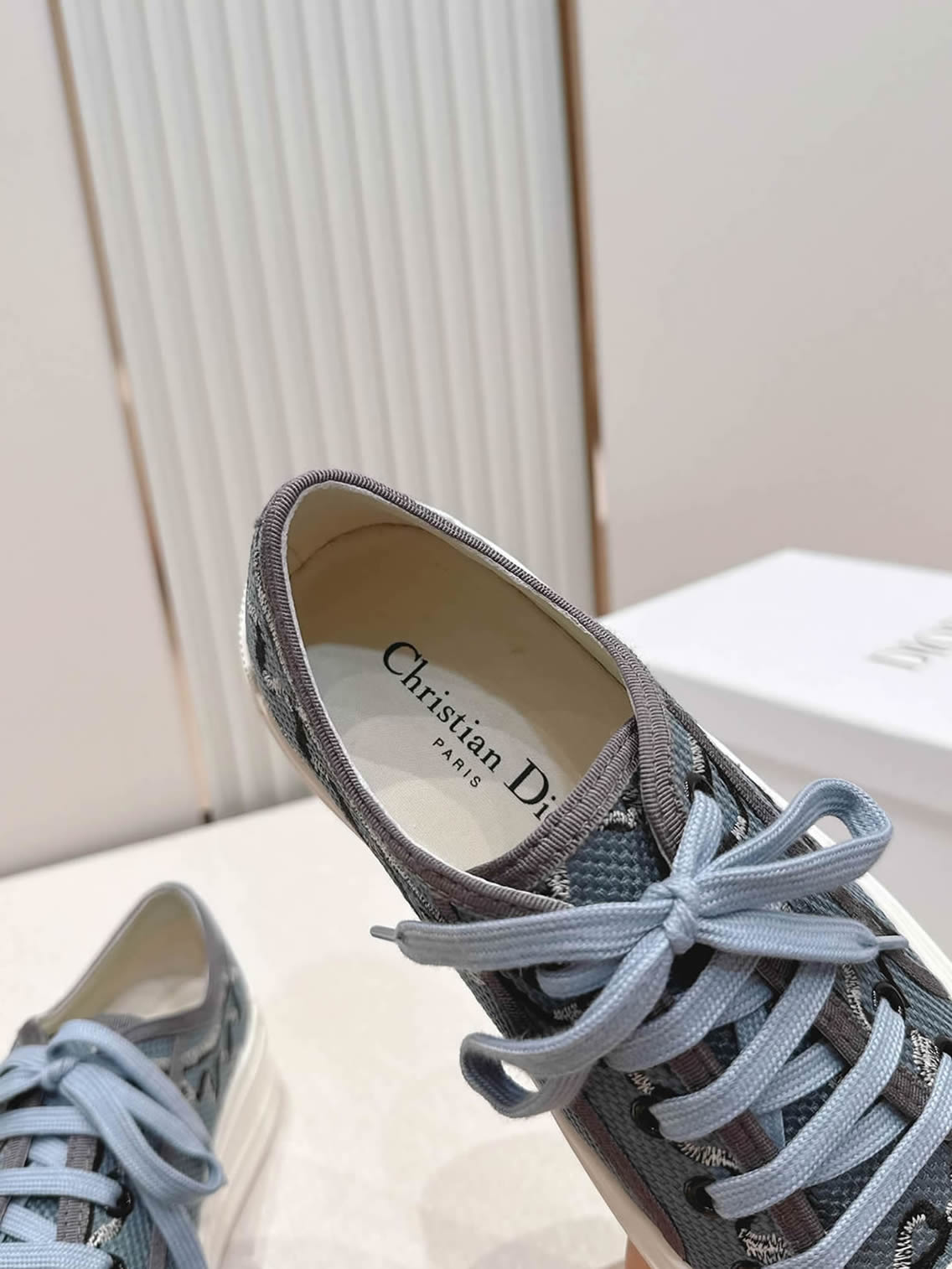 ディオール ロゴグラフィック キャンバス厚底スニーカー ブルー shoes586 - 画像 (9)