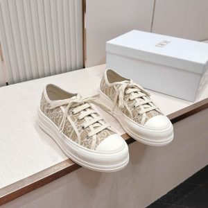 ディオール モノグラム キャンバス 厚底スニーカー ベージュ shoes587