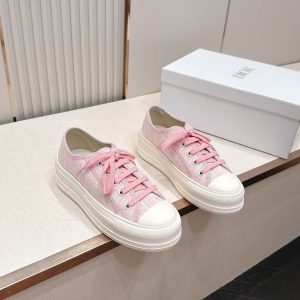 ディオール モノグラム キャンバス 厚底スニーカー ピンク shoes589