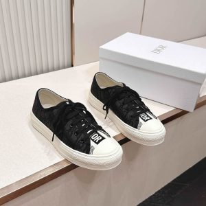 ディオール モノグラム キャンバス 厚底スニーカー ブラック shoes592