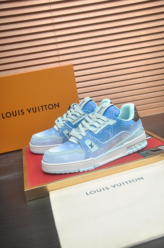 ルイ・ヴィトン モノグラム・デニム 厚底スニーカー ライトブルー shoes577 - 画像 (4)