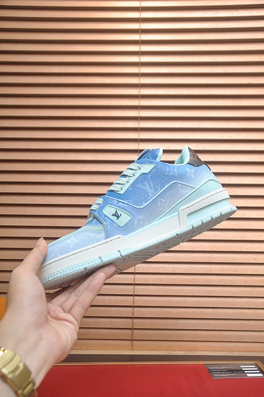 ルイ・ヴィトン モノグラム・デニム 厚底スニーカー ライトブルー shoes577 - 画像 (5)