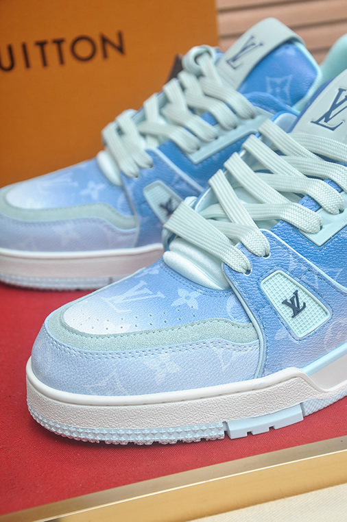 ルイ・ヴィトン モノグラム・デニム 厚底スニーカー ライトブルー shoes577 - 画像 (8)