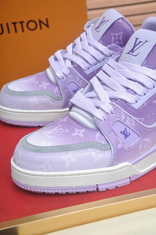 ルイ・ヴィトン モノグラム・デニム 厚底スニーカー パープル shoes579 - 画像 (8)