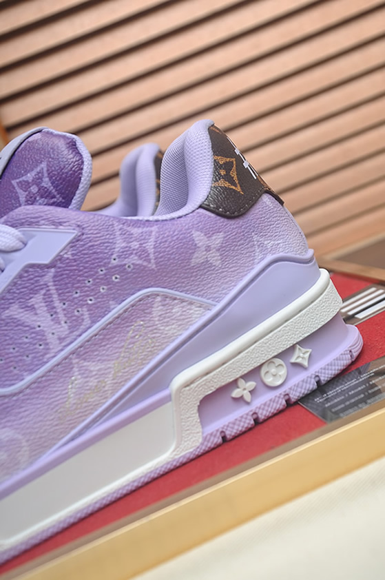 ルイ・ヴィトン モノグラム・デニム 厚底スニーカー パープル shoes579 - 画像 (9)