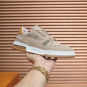 ルイ・ヴィトン モノグラム・レザー 厚底スニーカー ベージュ shoes581