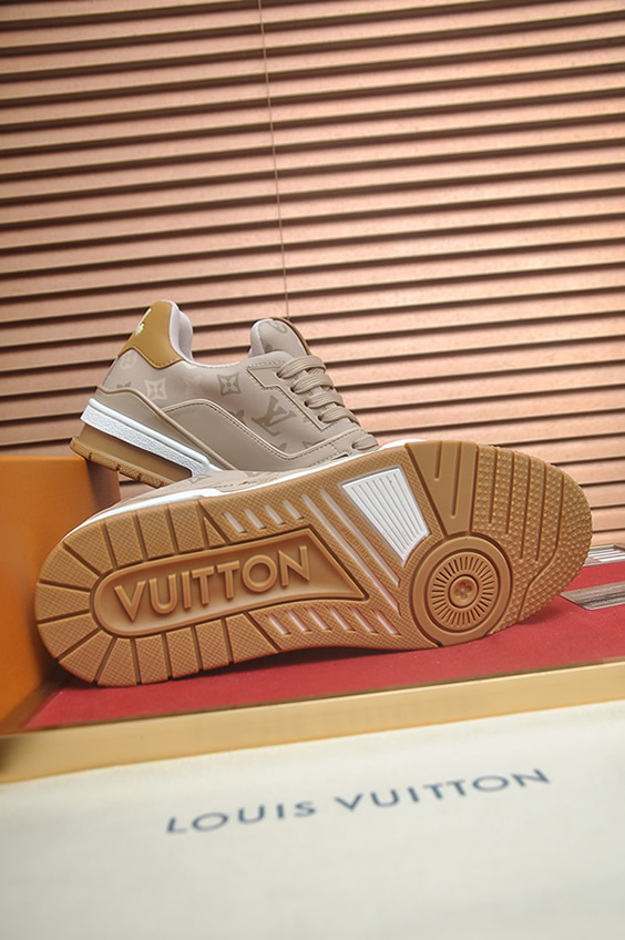 ルイ・ヴィトン モノグラム・レザー 厚底スニーカー ベージュ shoes581 - 画像 (7)