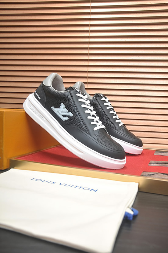 ルイ・ヴィトン グレインレザー スニーカー ブラック/ホワイト shoes589 - 画像 (3)