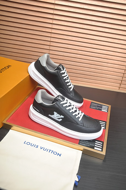 ルイ・ヴィトン グレインレザー スニーカー ブラック/ホワイト shoes589 - 画像 (6)