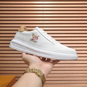 ルイ・ヴィトン フラワーモチーフ レザー 厚底スニーカー ホワイト shoes590
