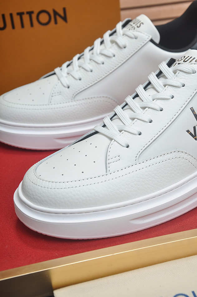 ルイ・ヴィトン モノグラム・フラワーロゴ レザー 厚底スニーカー ホワイト shoes593 - 画像 (8)