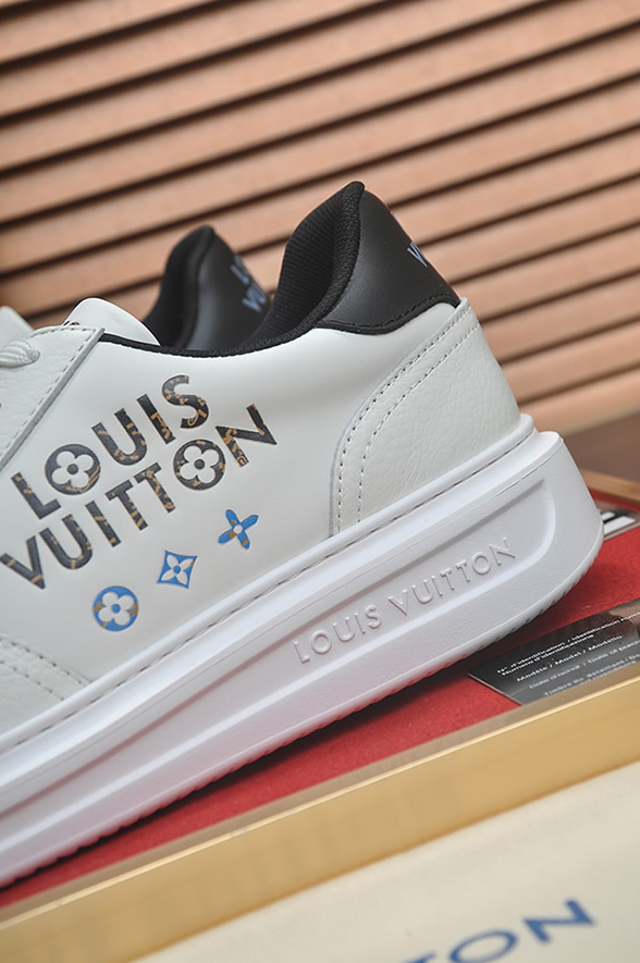 ルイ・ヴィトン モノグラム・フラワーロゴ レザー 厚底スニーカー ホワイト shoes593 - 画像 (9)