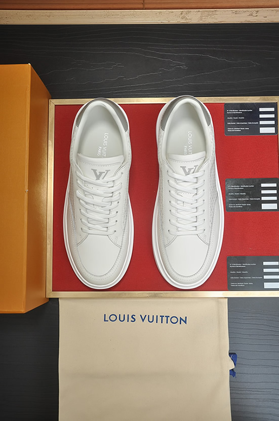 ルイ・ヴィトン ミニ・モノグラム レザー 厚底スニーカー ホワイト shoes594 - 画像 (2)